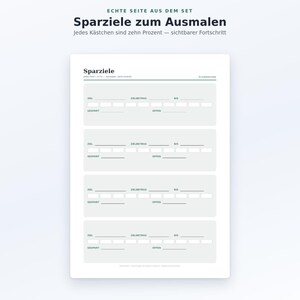 Haushaltsbudget Set zum Ausdrucken PDF | 4 Vorlagen: Budget, Rechnungen, Schulden, Sparziele | Finanzplaner A4 + US Letter Bild 8