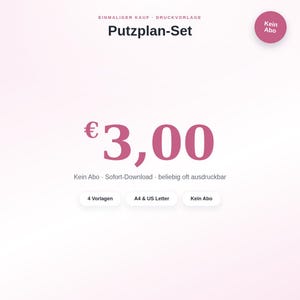 Cleaning Schedule Set for Printing (PDF) | 4 Templates: Weekly Schedule, Routines, Monthly/Seasonal Schedule, Family Tasks | A4 + US Letter image 5