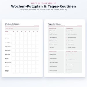 Cleaning Schedule Set for Printing (PDF) | 4 Templates: Weekly Schedule, Routines, Monthly/Seasonal Schedule, Family Tasks | A4 + US Letter image 6