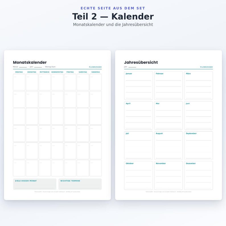 Complete Printable Household Organizer Set | 16 Templates: Weekly Planner, Calendar, Finances & Cleaning Schedule | Bundle PDF A4 + US Letter image 8