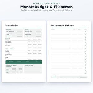 Haushaltsbudget Set zum Ausdrucken PDF | 4 Vorlagen: Budget, Rechnungen, Schulden, Sparziele | Finanzplaner A4 + US Letter Bild 6