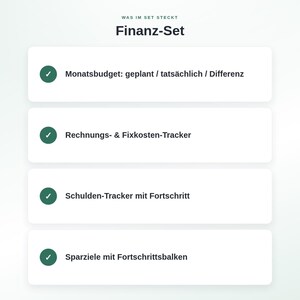Haushaltsbudget Set zum Ausdrucken PDF | 4 Vorlagen: Budget, Rechnungen, Schulden, Sparziele | Finanzplaner A4 + US Letter Bild 3