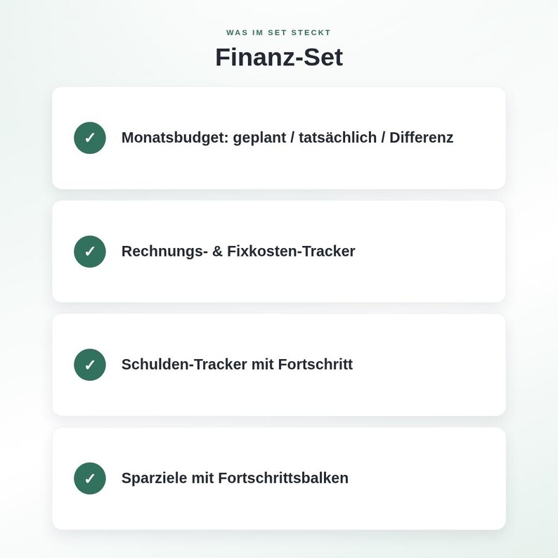 Haushaltsbudget Set zum Ausdrucken PDF | 4 Vorlagen: Budget, Rechnungen, Schulden, Sparziele | Finanzplaner A4 + US Letter Bild 3