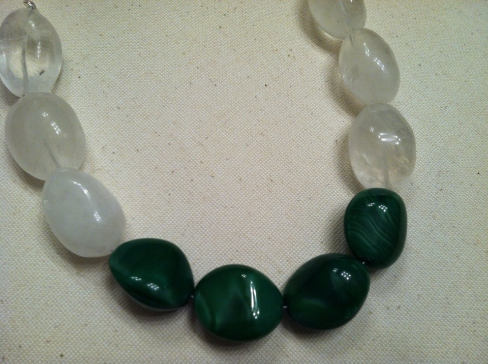 Large Glass Bead Statement Necklace envy Etsy