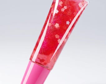 Lucidalabbra al gusto di fragola, litchi e ciliegia: lucidalabbra scintillante a lunga durata
