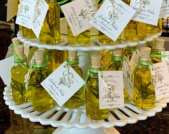 Order As Many As Needed! Empty Olive Oil Bottles 1.25 oz Olive Oil Tags Corked Glass Bottles Empty Glass Bottle Olive Oil Wedding Favors