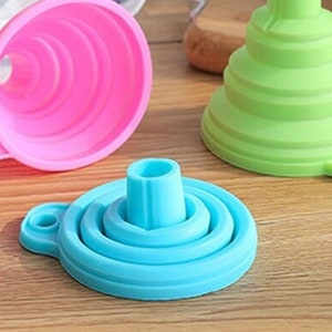One Funnel Folding Funnel for Filling Widemouth Bottles Collapsible Plastic Funnel Funnel for Wide Bottles Little Funnel Collapsable Funnel