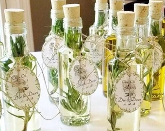 Sets Olive Oil Bottles & Tags Empty Bottles For Olive Oil Favor 3.5oz Corked Bottles Infused Olive Oil Wedding Olive Oil Favor Bridal Shower