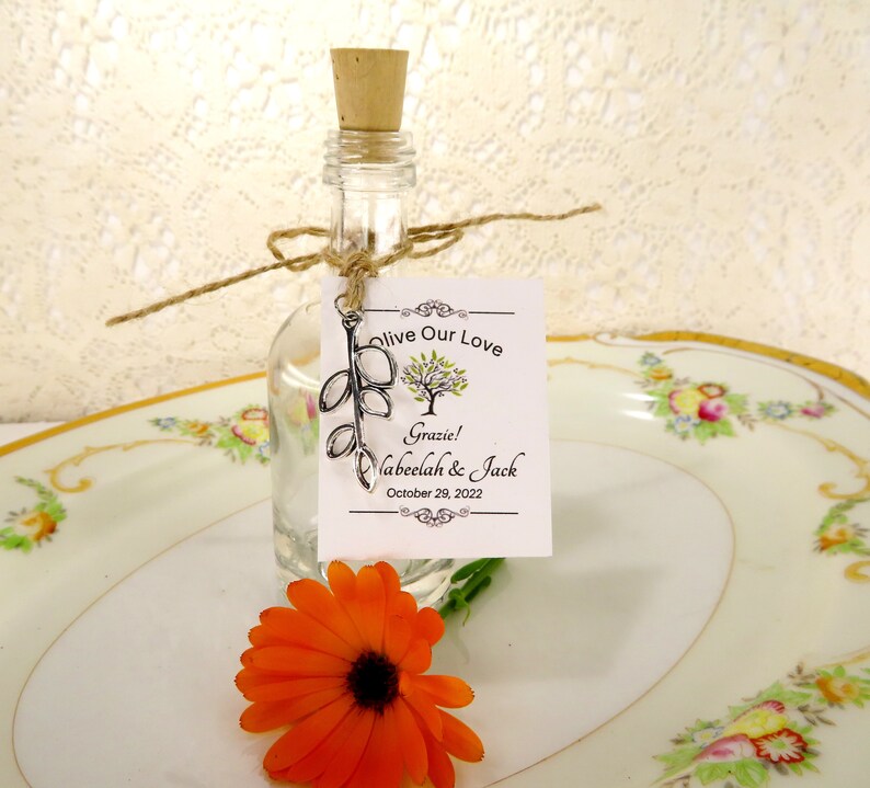 Olive Oil Bottles & Tags 1.7oz Corked Glass Bottle Olive Oil Etsy