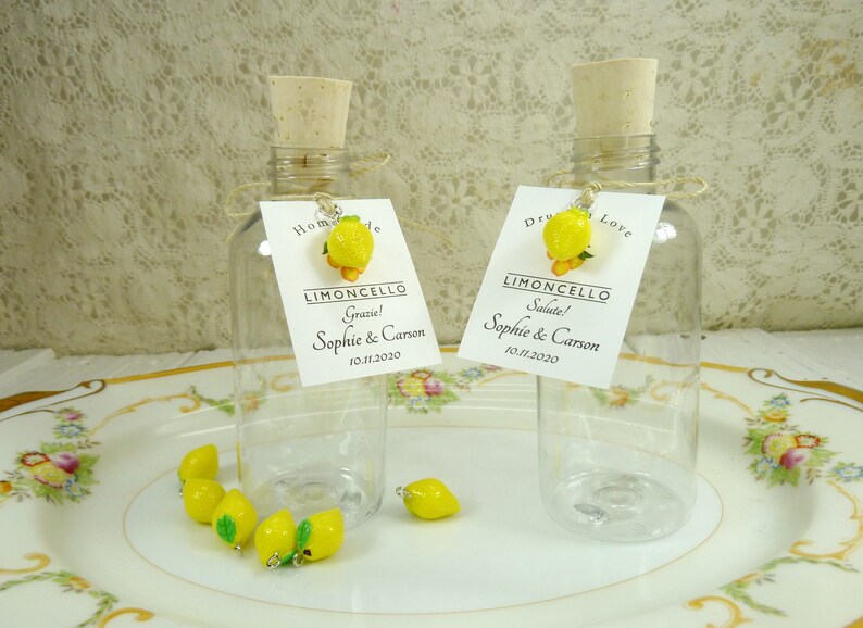 24 Limoncello Bottles 4oz Plastic Bottles Custom Limoncello Etsy