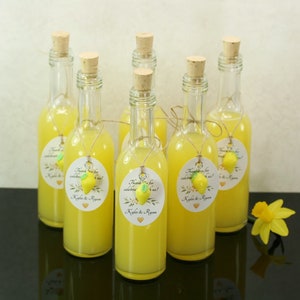 Empty Bottles & Tags 3.5oz Glass Bottles Corked Bottle Limoncello Tag Limoncello Favor Shower Italian Wedding Favors Limoncello