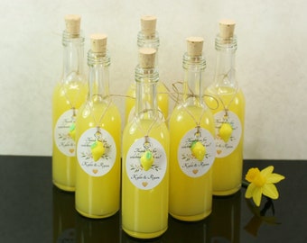 Empty Bottles & Tags 3.5oz Glass Bottles Corked Bottle Limoncello Tag Limoncello Favor Shower Italian Wedding Favors Limoncello