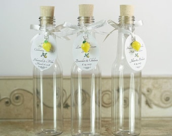 5oz Empty Plastic Limoncello Bottles Limoncello Favors Wedding Favors Corked Plastic Bottles Lemoncello Favors PET Plastic Wedding Favor