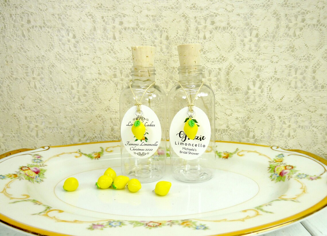 24 Limoncello Bottles 4oz Plastic Bottles Custom Limoncello Etsy