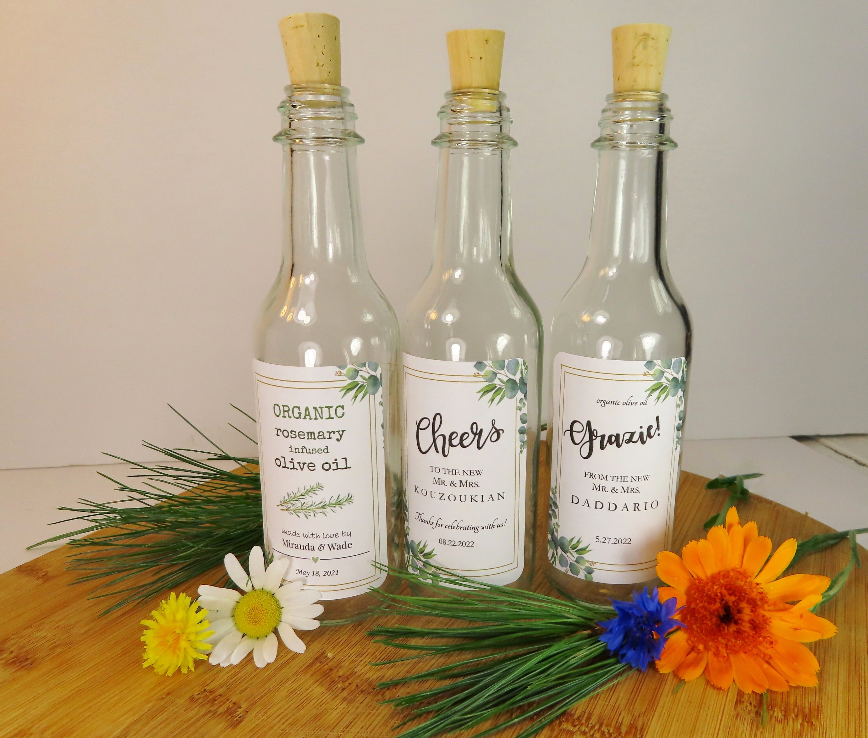 48 Olive Oil Bottles & Labels 5oz. Olive Oil Favor Olive Oil Etsy