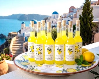 Limoncello Bottles + Labels Empty with Cork & Custom Labels (3.5oz)