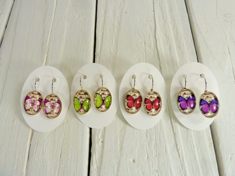 4 Pairs Butterfly Earrings Lot Earrings Wholesale Earrings Butterfly Jewelry Earring Gifts Party Favors Shower Favors Office Gifts