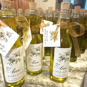 Bottles, Labels & Tags 5oz Empty Olive Oil Bottles Olive Oil Favors Corked Bottles Italian Wedding Olive Oil Wedding Favor Olive Oil Bottle