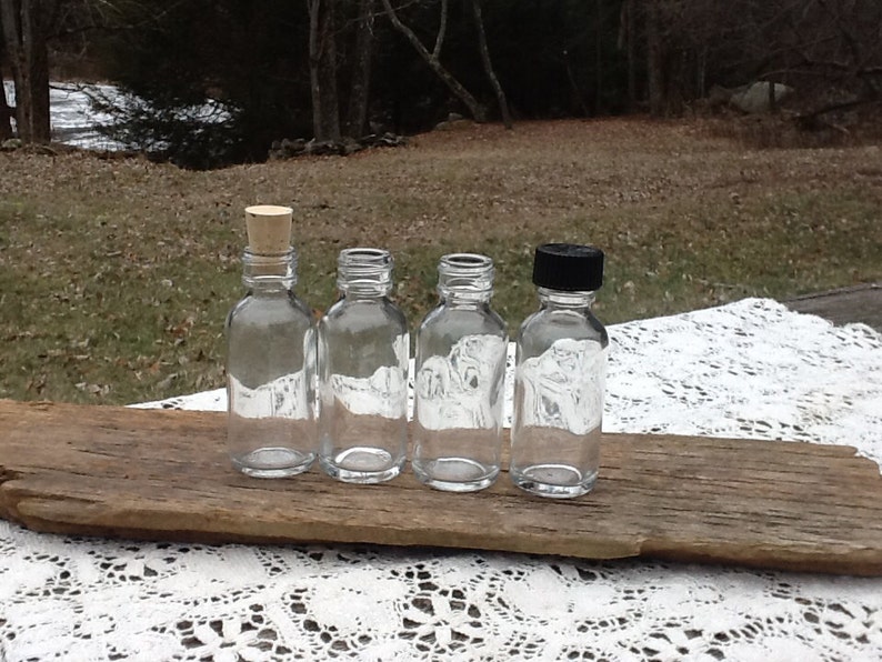 Download 50 One oz Bottles Corks Caps Clear Glass Bottles Empty ...