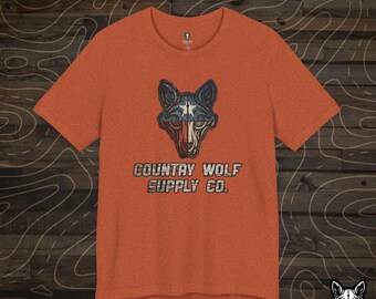 Texas Wolf Skull Logo Graphic Tee