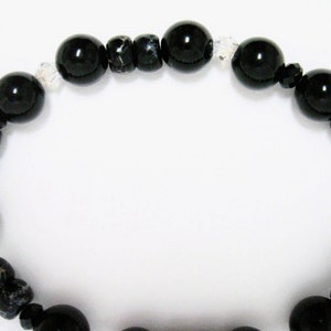 Jasper Bracelet free shipping girls or women gift for her Birthday handmade beaded bracelets genuine black jasper beads image 5