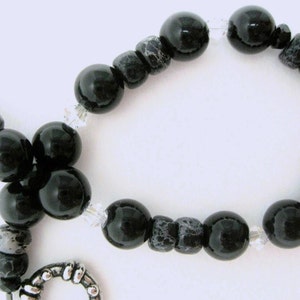 Jasper Bracelet free shipping girls or women gift for her Birthday handmade beaded bracelets genuine black jasper beads image 9