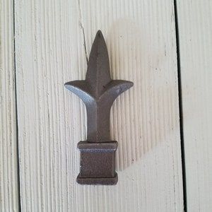 Cast Iron Spear Finial - For your Metal Projects, Fence Top, Railing Top, Curtain Rods