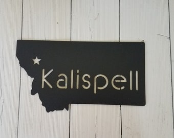 Metal Montana Cutout - Kalispell