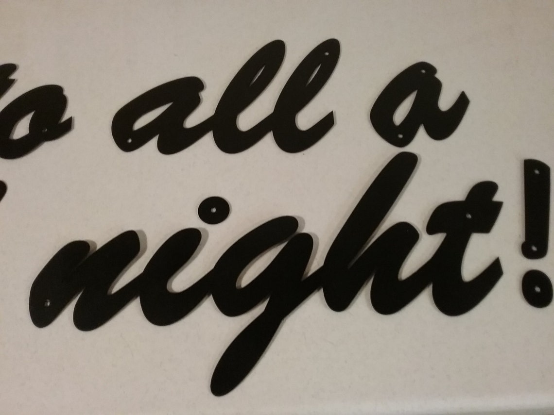 And to All a Good Night Metal Wall Art for Christmas Our Etsy