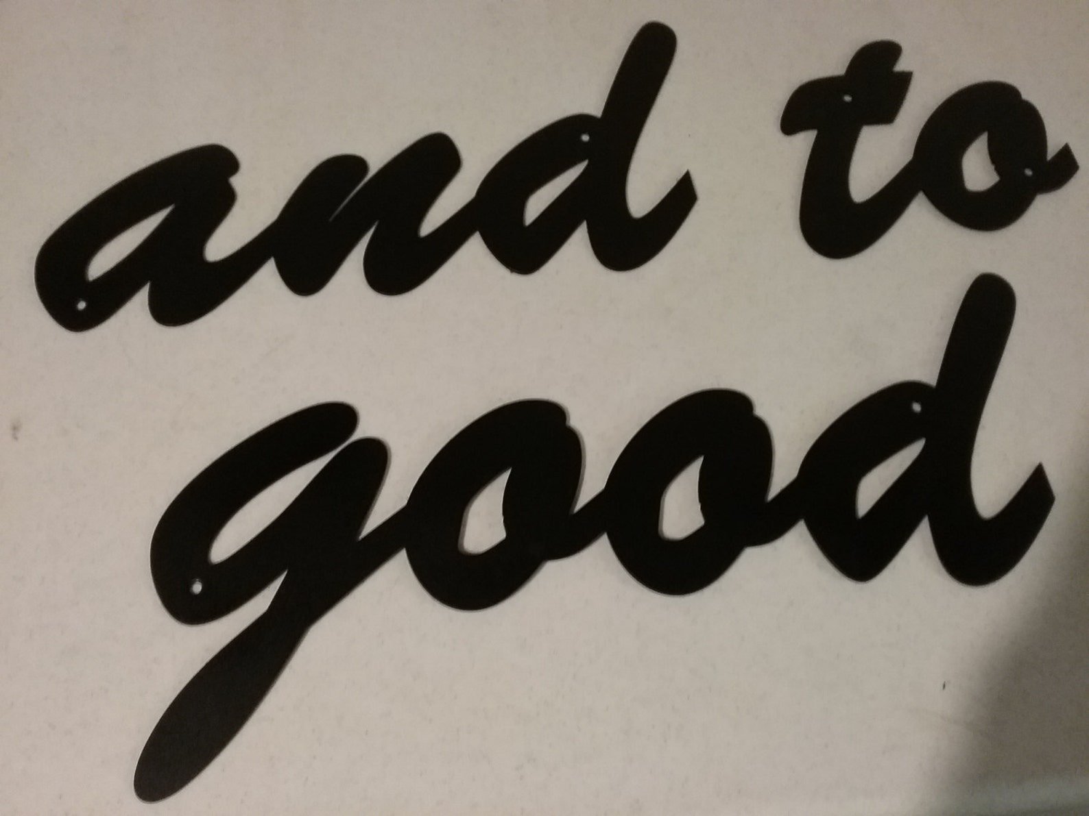 And to All a Good Night Metal Wall Art for Christmas Our Etsy