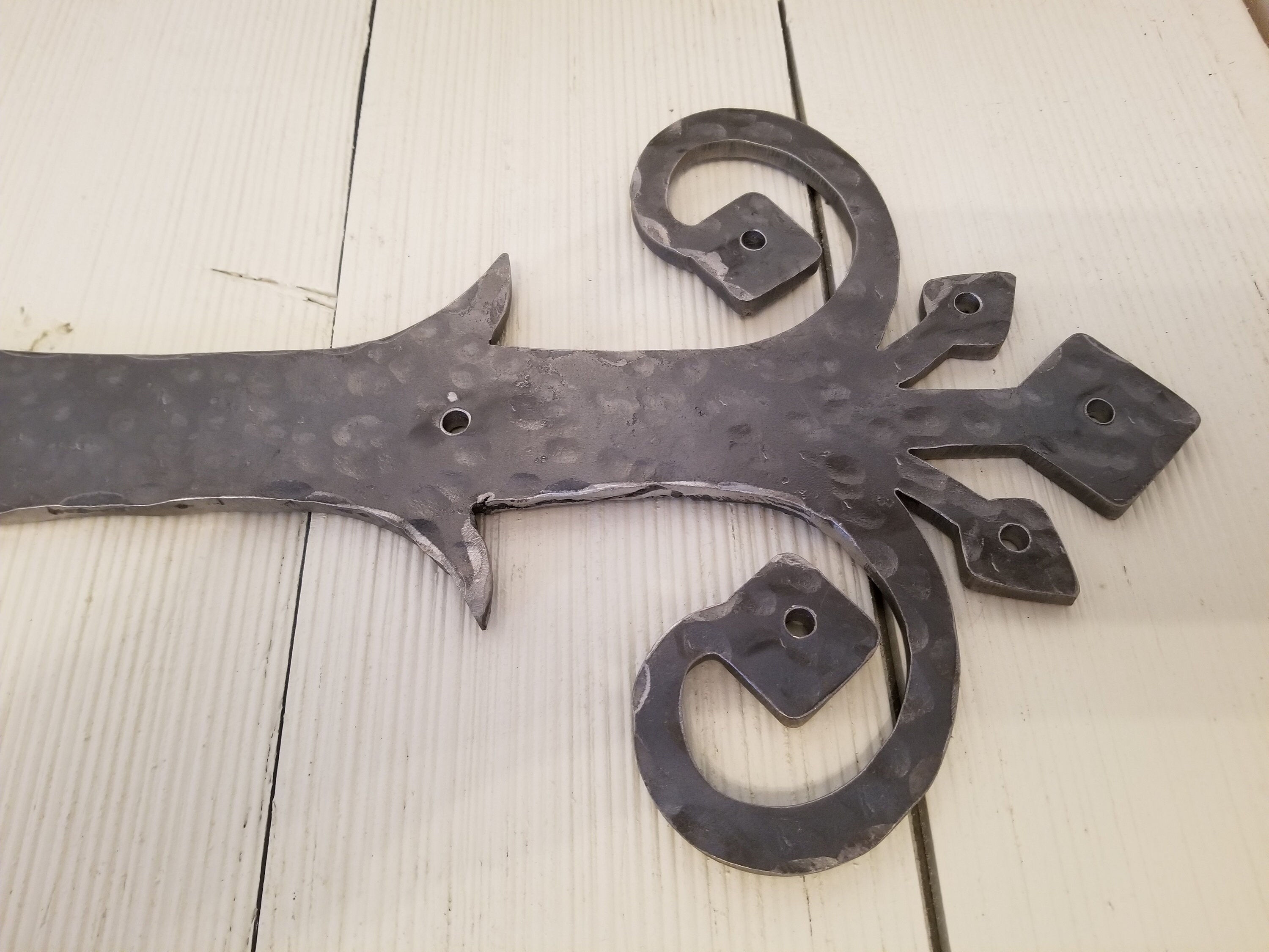 Metal HandHammered Door Strap Double Decorative Ends 3 Etsy