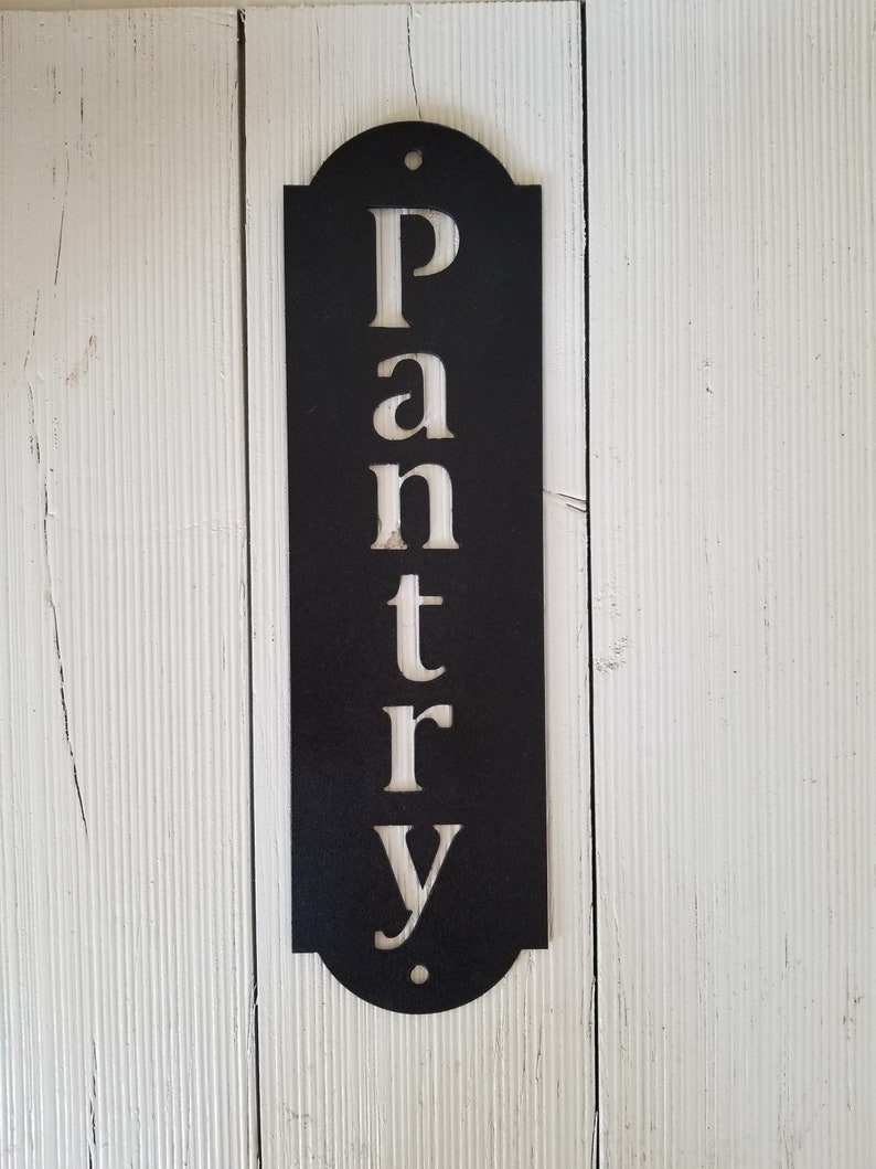 Metal Pantry Sign / Push Plate for Door Horizontal or Etsy