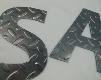 Diamond Plate Letter or Number, Candara Font - Price is PER Letter or Number