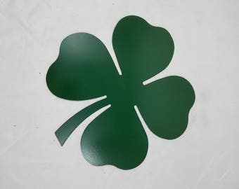 Custom Metal Green 4-Leaf Clover Cutout