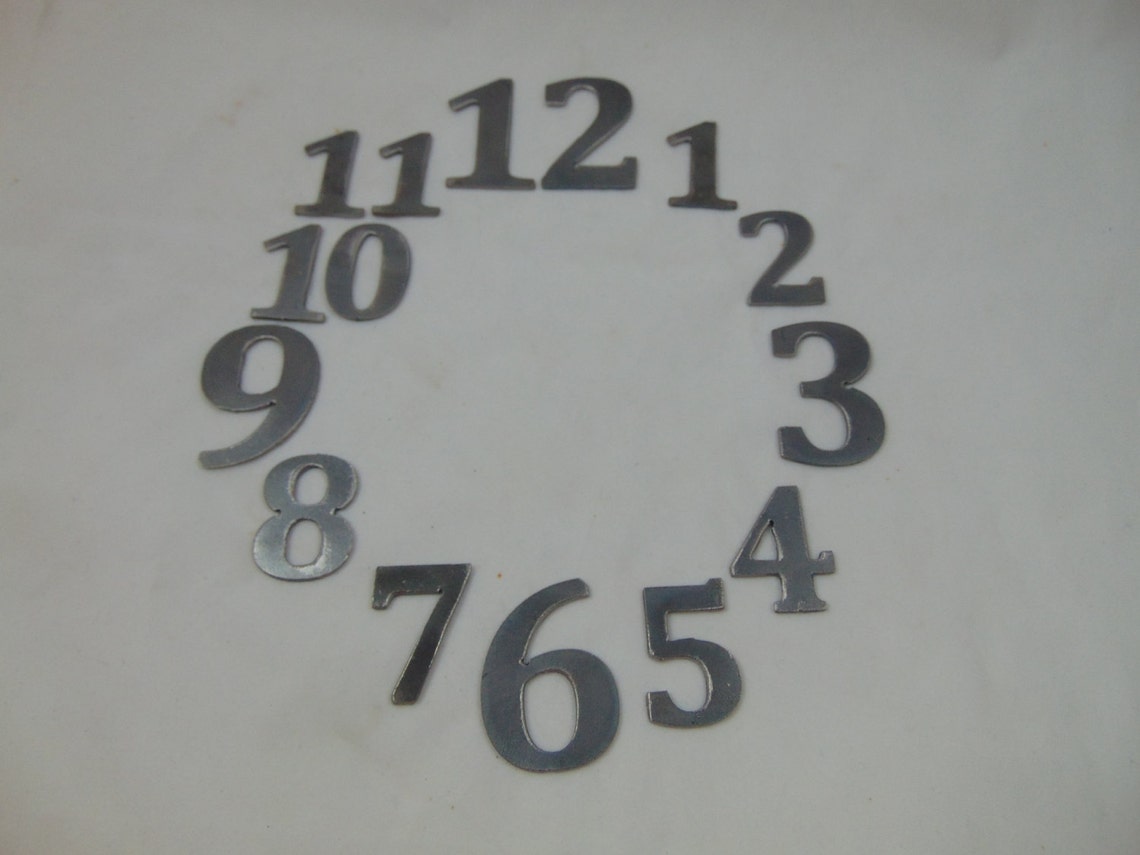 Custom Cut Metal Clock Numbers 1 12 or for Your Special Etsy