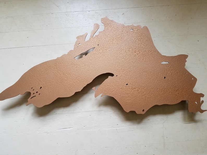 Metal Cutout of Lake Superior Great Lakes Metal Wall Art Etsy