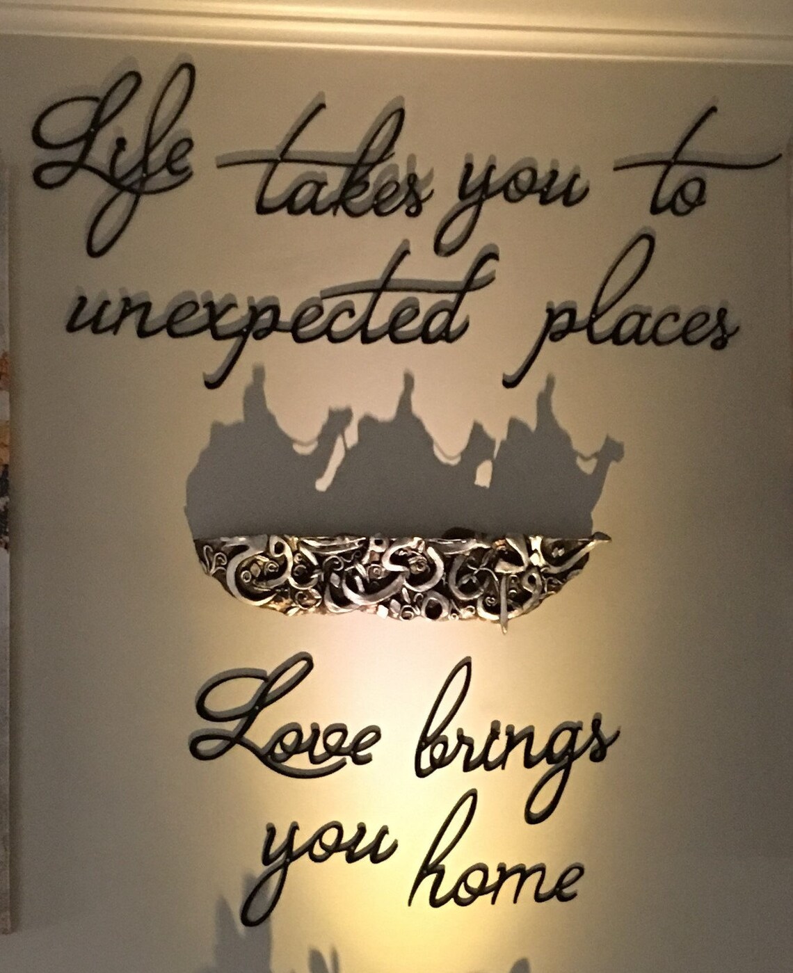 Metal Wall Saying Life Takes You to Unexpected Places Love Etsy