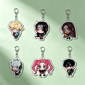 Alien Stage Acrylic Keychain Gift – Double Sided Character Charm Ornament for Fans, Cute Gift for Gamers