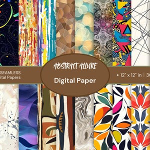 Abstract Seamless Digital Paper Pack – 20 Unique Designs – Instant Download for Scrapbooking, Crafts, and Backgrounds