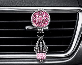 Gift for Her Car Diffuser Vent Clip, Pink Fragrance Holder, Essential Oil Air Freshener, Cute Car Charm,