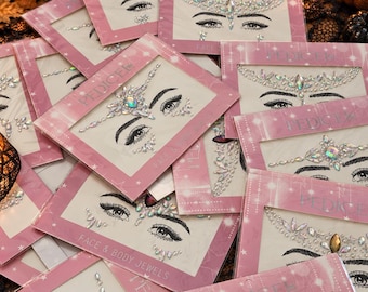 Iridescent Rhinestone Face Gems, Sparkly Festival Makeup, Fairy Costume Accessories (1 Package)