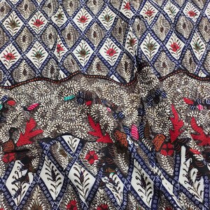 Tessuto Madura Batik disegnato a mano – Motivo “Sidomukti” / Autentico tessuto indonesiano / Simbolo di prosperità e armonia / Cotone Premium 225 x 110 cm