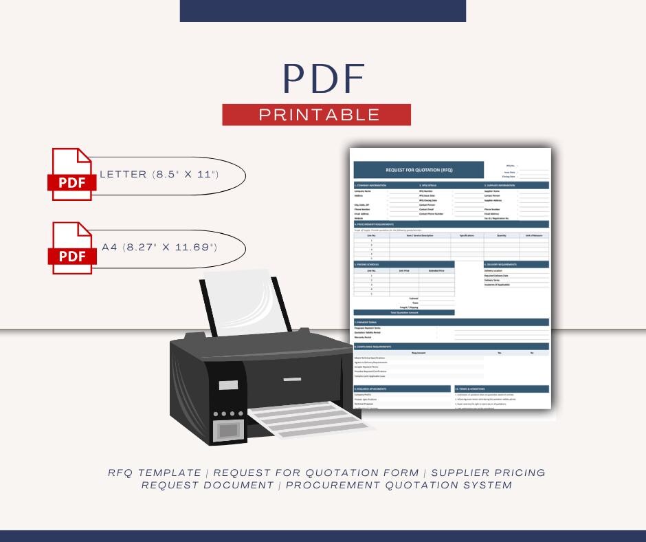 Request for Quotation (RFQ) Template | Procurement Pricing Request Form ...