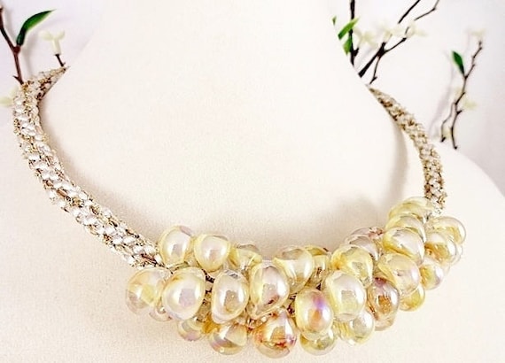Cream Kumihimo Necklace, Beaded Silk Fiber Necklace, Handmade Cream Necklace, Jewelry Gift, Wedding, Birthday, Mothers Day, Anniversary
