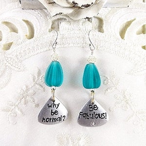 Pendientes de plata turquesa pendientes plata encanto colgante pendientes Aqua Glass largo pendientes hechos a mano joyería cumpleaños regalo del día de la madre para ella