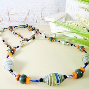 Grünbuch Perle Halskette langen grünen Kette leichte Kette Sommer-Schmuck Geschenk Schmuck-Unikate handgemachten Schmuck Geburtstagsgeschenk