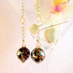 Elegante japonés Tensha pendientes florales pendientes colgantes pendientes largos pendientes hechos a mano pendientes cumpleaños regalo madres regalo día