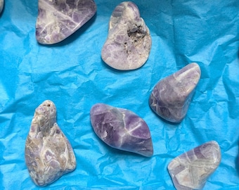 Tumbled Chevron Amethyst (Banded Amethyst)