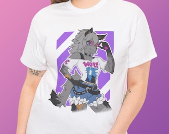 Maglietta Wolf Girl Wolfie - T-shirt unisex in cotone pesante