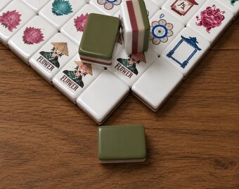 Amerikanisches Mahjong Set, 160 Acrylfliesen, Reisespiel, anfängerfreundlich